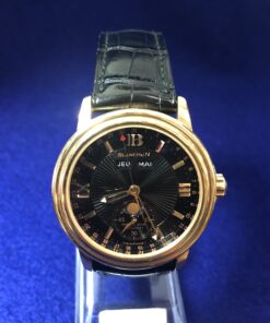 Reloj BlancPain Modelo Leman Moonphase Ref.: 2763, Edición Limitada en oro rosa 18 kts con pulsera de piel y cierre oculto deployant automático